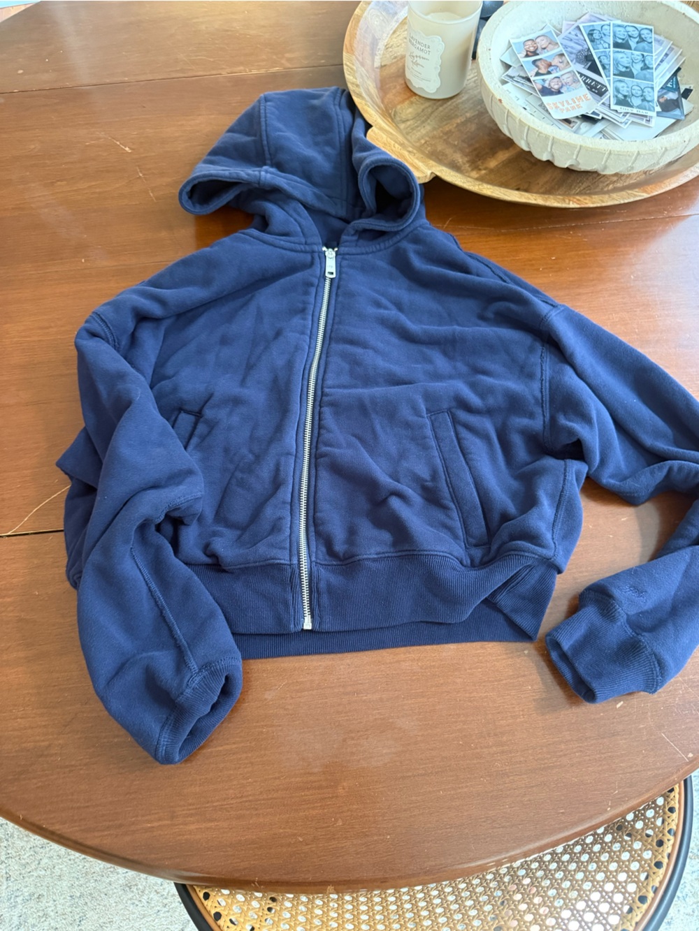 Abercrombie & Fitch Navy Zip-Up Hoodie
